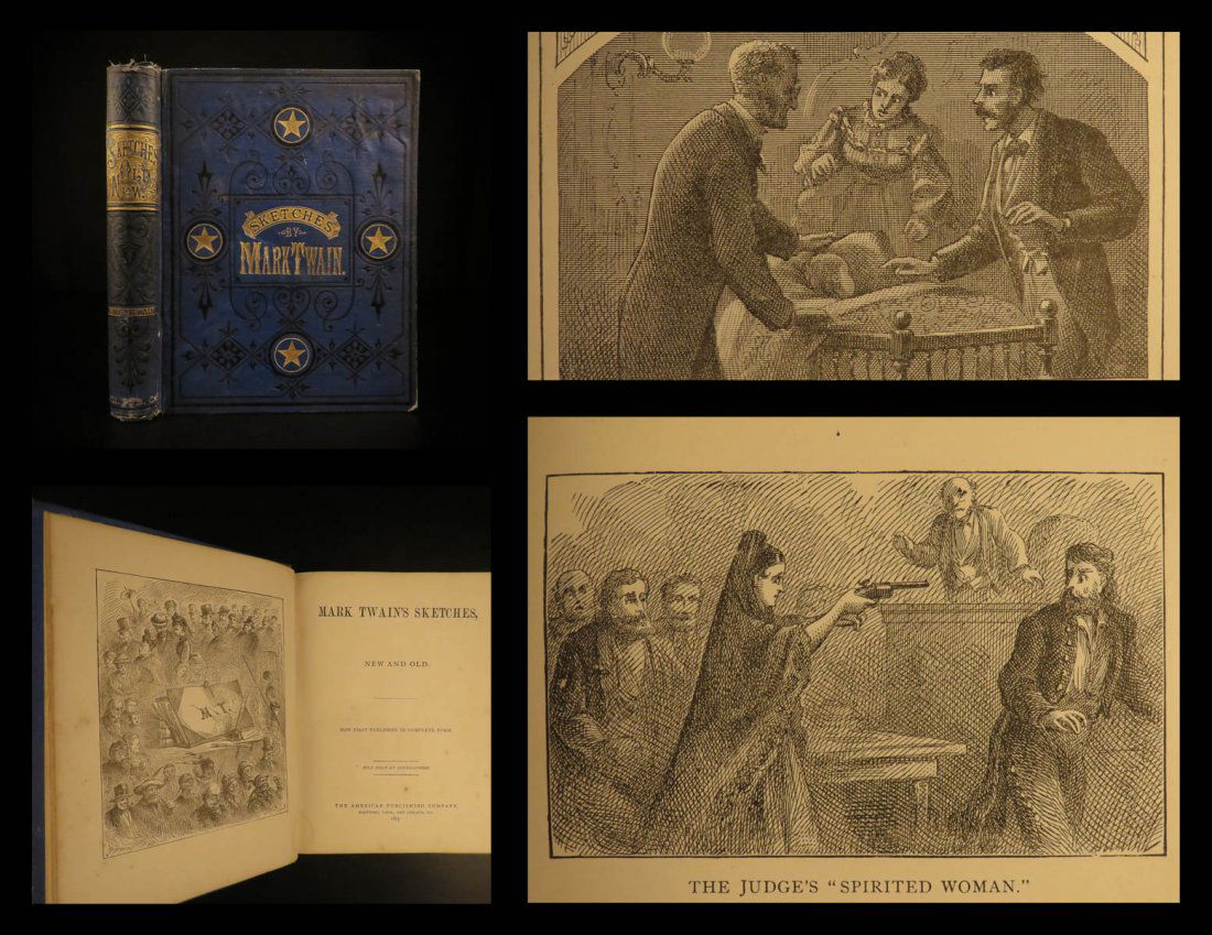 1875 1st ed Mark TWAIN Sketches Samuel Clemens Jumping (1 of 10)