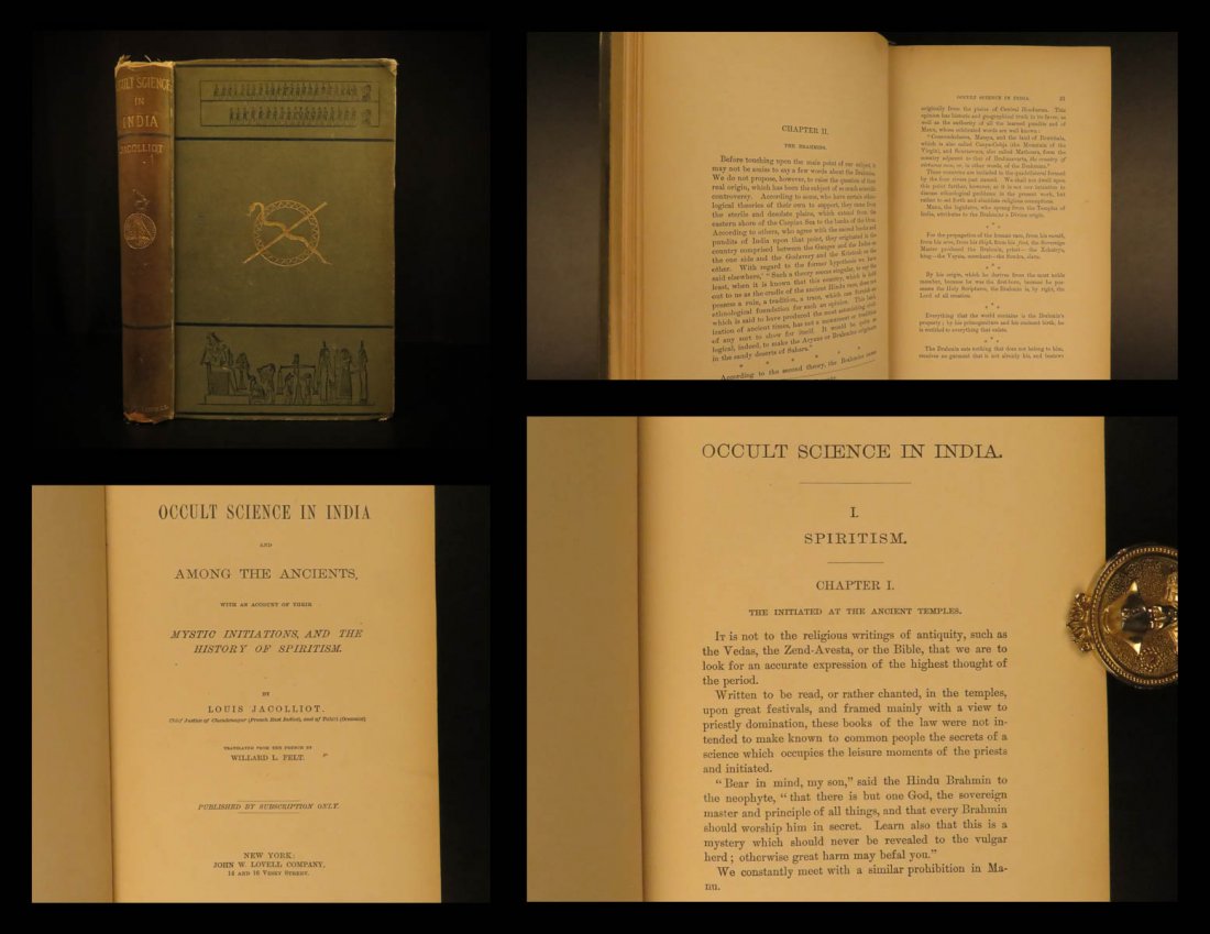 1884 1ed OCCULT Sciences in INDIA Mysticism Spiritism (1 of 10)