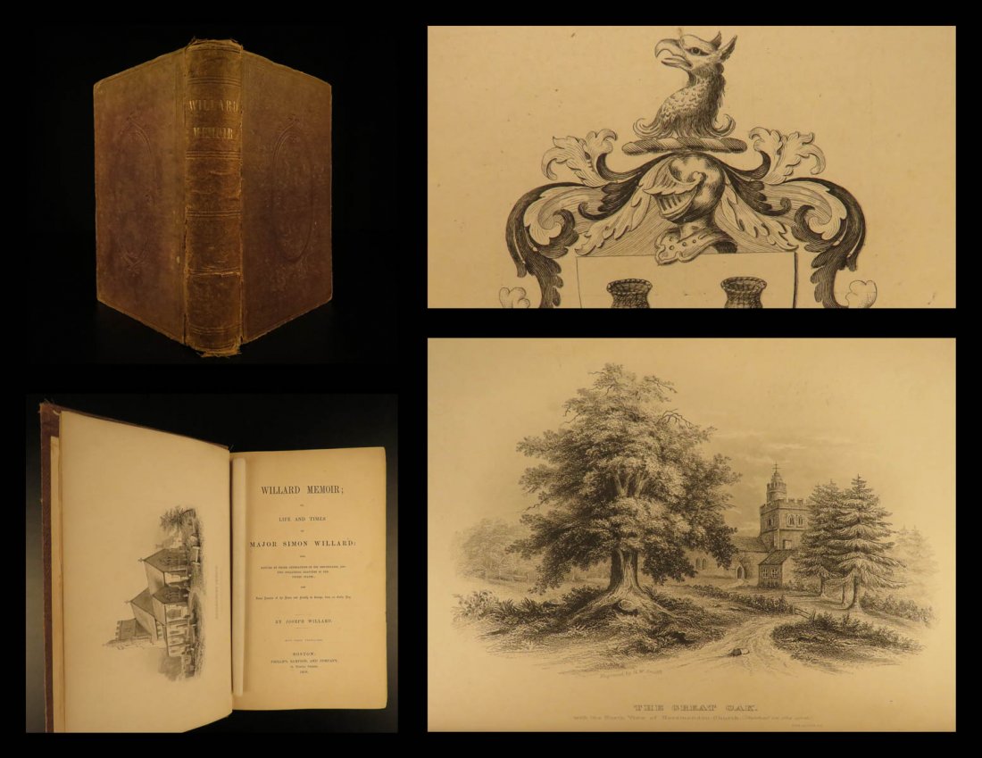 1858 1ed Willard Memoir Early Massachusetts Colonial (1 of 10)