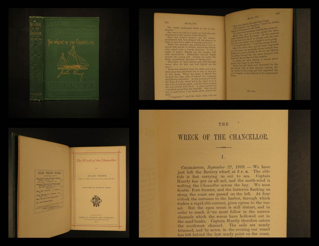 1875 1st ed Jules Verne Wreck of the Chancellor Britain (1 of 10)