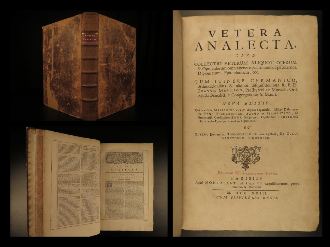 1723 HUGE FOLIO Vetera Analecta Jean Mabillon (1 of 10)