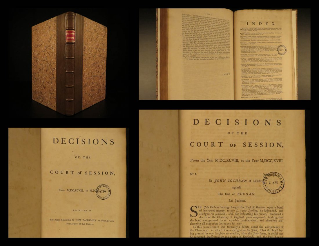 1758 1ed Scottish LAW Edinburgh Court of Session (1 of 10)