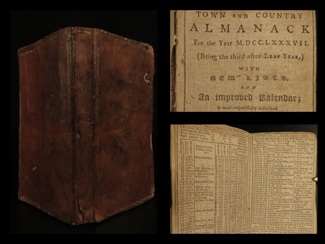 1787 Scottish Almanac Edinburgh Town and Country (1 of 10)