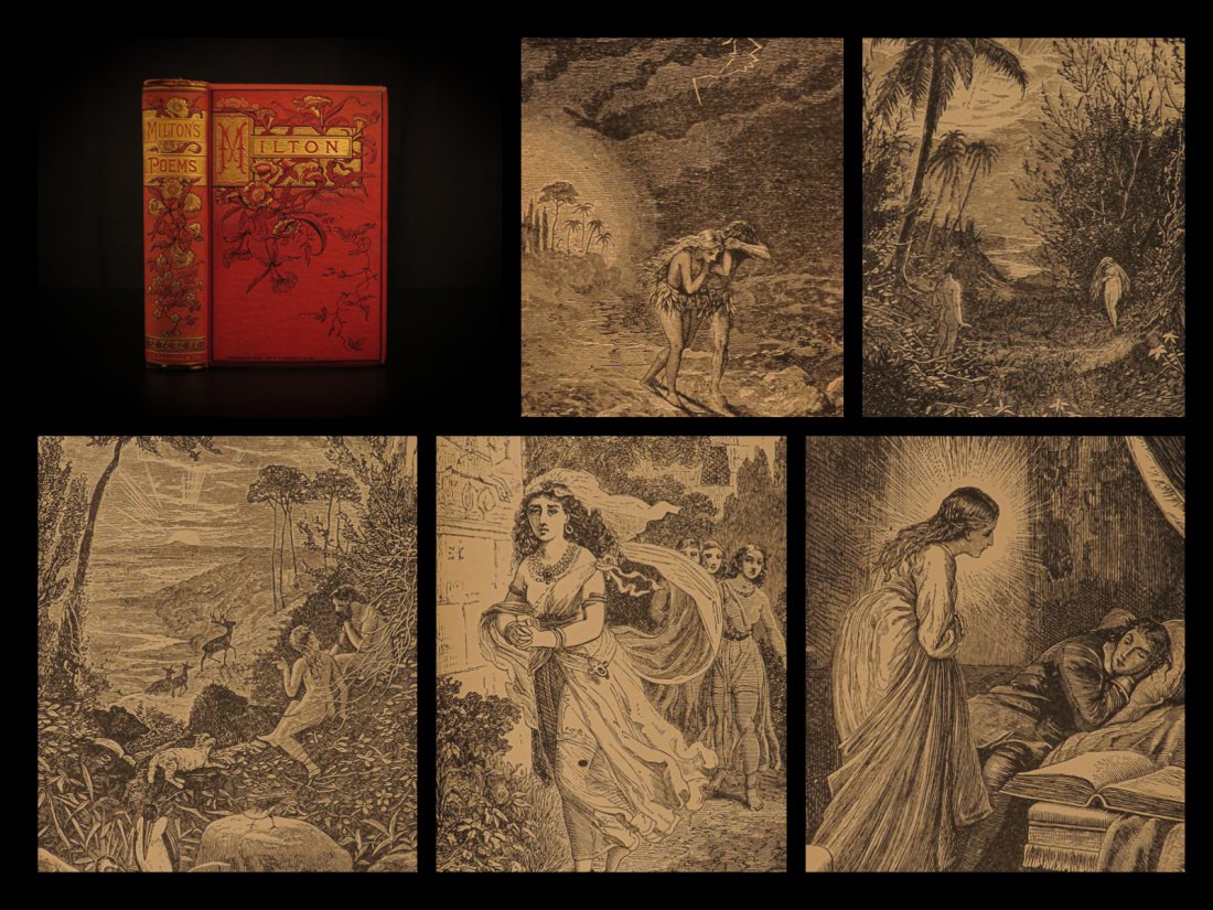 1884 John Milton Paradise Lost Sonnets English & Latin (1 of 10)