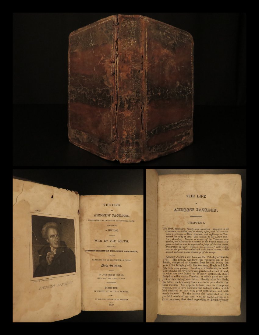 1827 1ed Andrew Jackson War of 1812 Reid INDIANS BOONE (1 of 9)