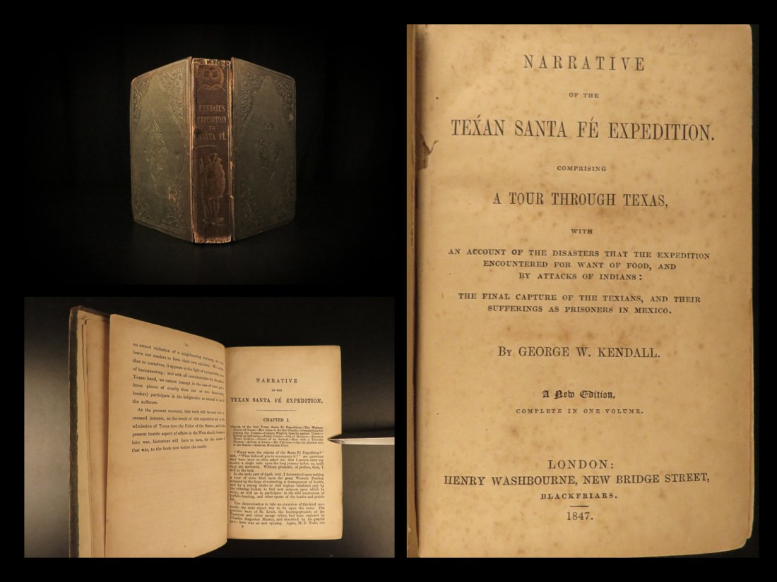 1847 TEXAS Narrative of Texan Santa Fe Expedition Trade (1 of 10)