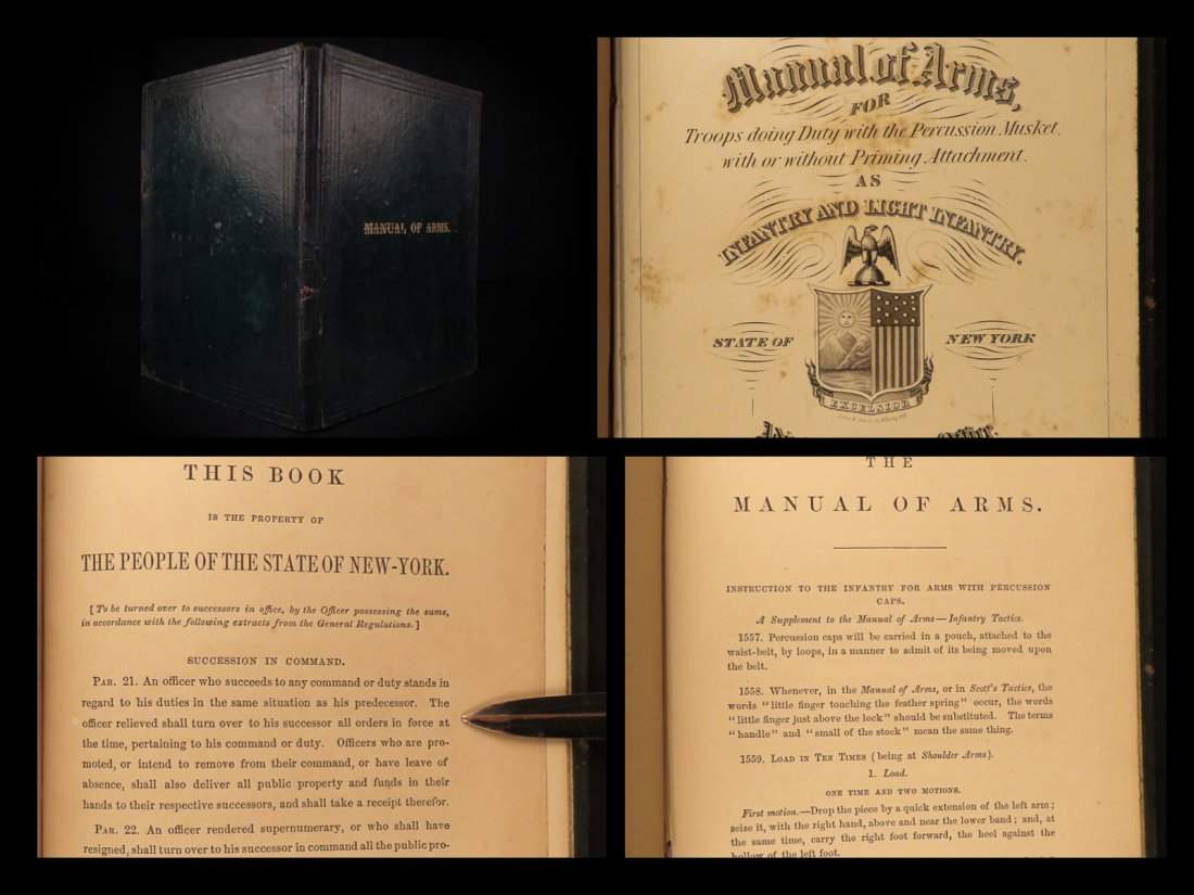 1858 MILITARY 1ed Manual of Arms US Troops American (1 of 10)