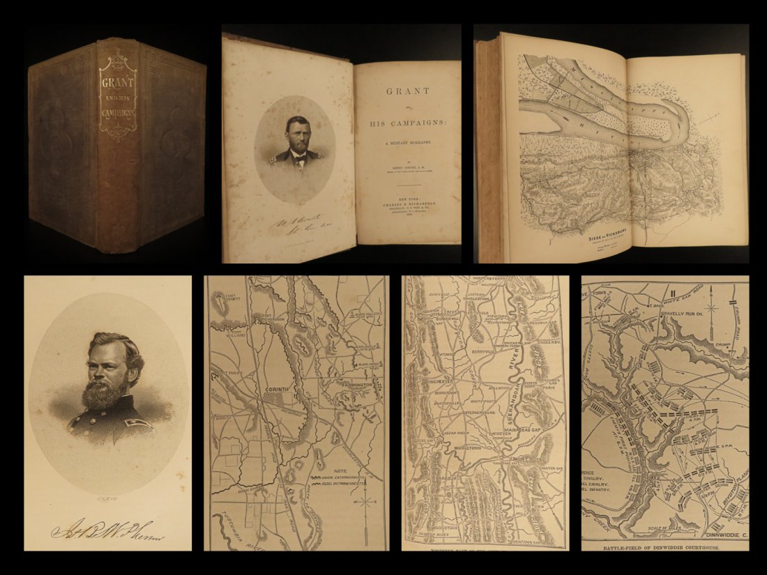 1866 1st ed US Grant Civil War Campaigns Vicksburg: 1866 1st ed US Grant Civil War Campaigns Vicksburg American Politics Illustrated “I only knew what was in my mind, and I wished to express it clearly” ― Ulysses S. Grant A rare post-Civil Wa