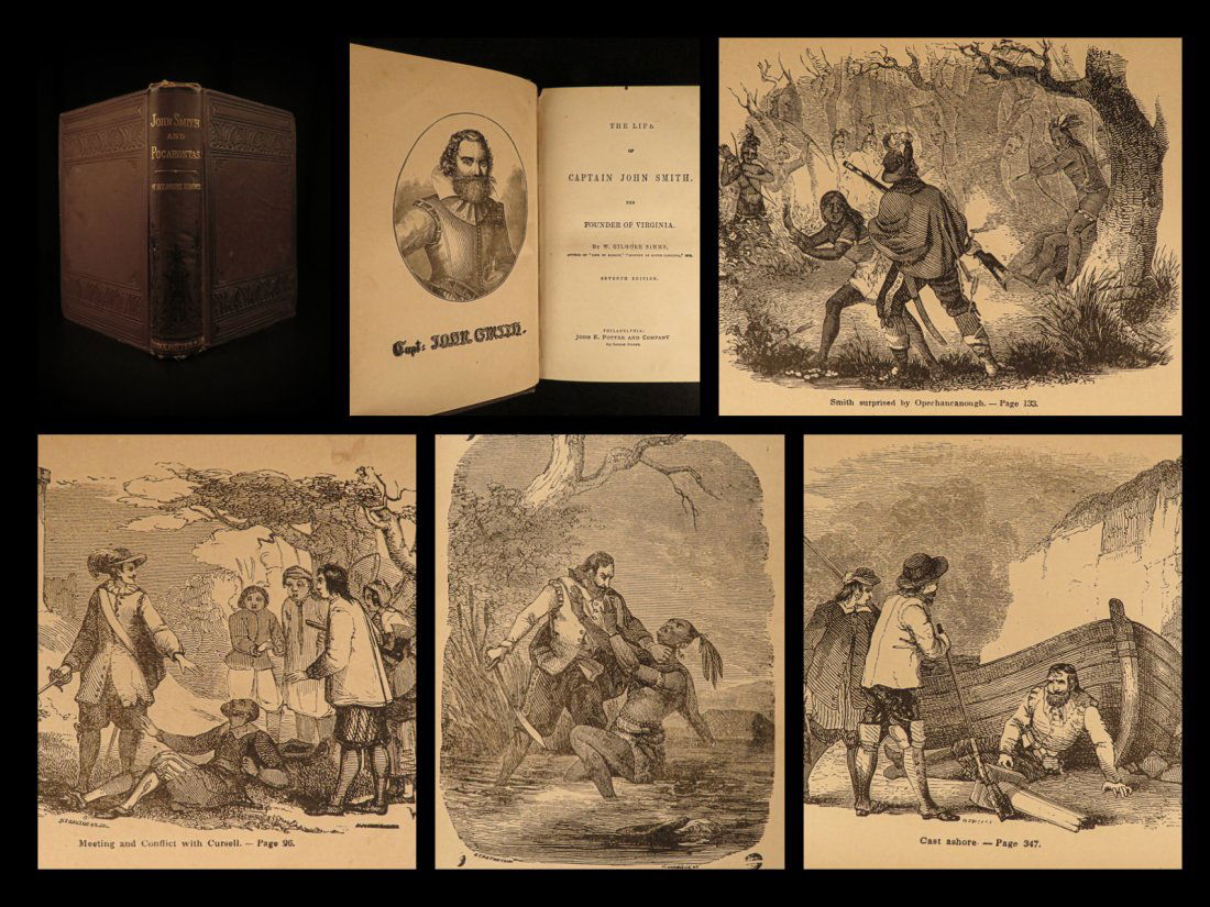 1867 Life of John Smith Indians Americana Pocahontas (1 of 10)