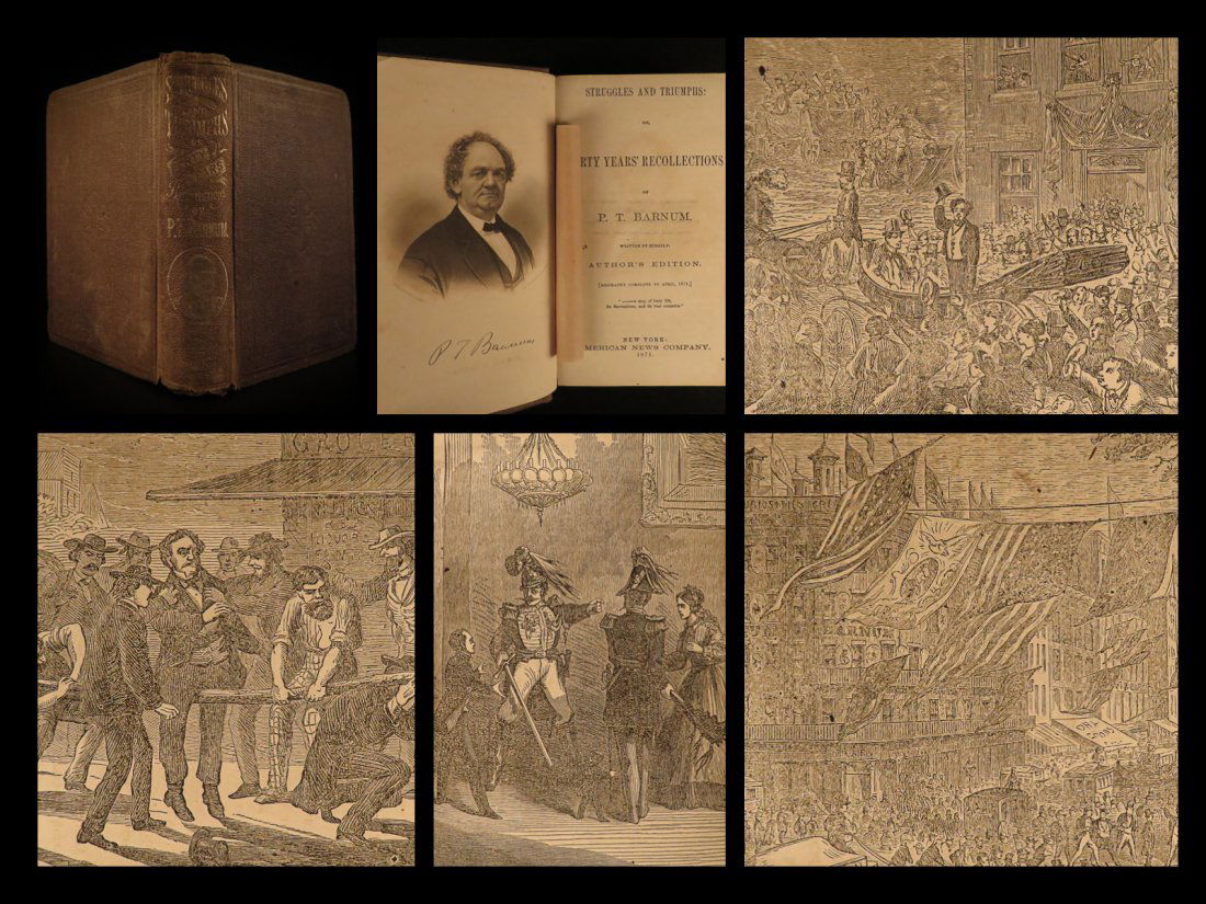 1871 1ed PT Barnum Circus Autobiography (1 of 10)