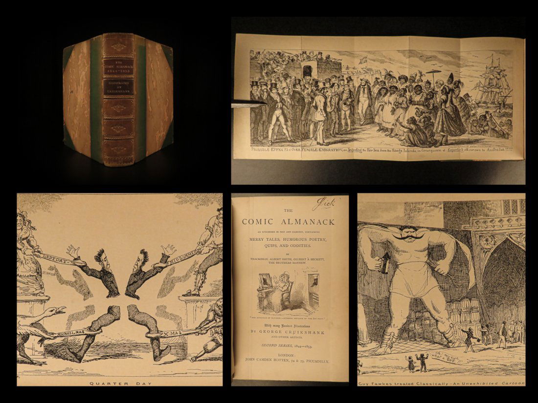 1873 1ed George Cruikshank Comic Almanack Caricature (1 of 10)