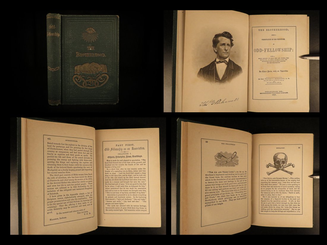 1876 Masonic Odd Fellows Brotherhood Freemasonry: 1876 Masonic Odd Fellows Brotherhood Freemasonry Emblems Bible Origins RARE The Independent Order of Odd Fellows is one of the largest and oldest fraternal organization in the US. Originally founded i
