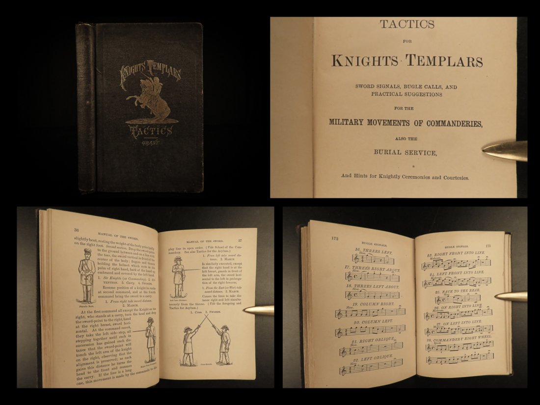 1878 Knights Templar Tactics Freemasonry Manual (1 of 10)