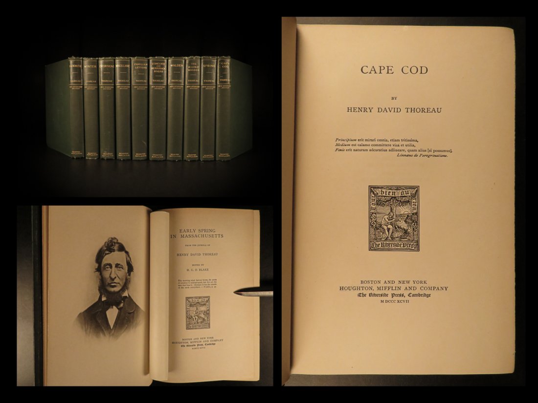 1884 Henry David THOREAU Walden Cape Cod The Maine Wood (1 of 10)
