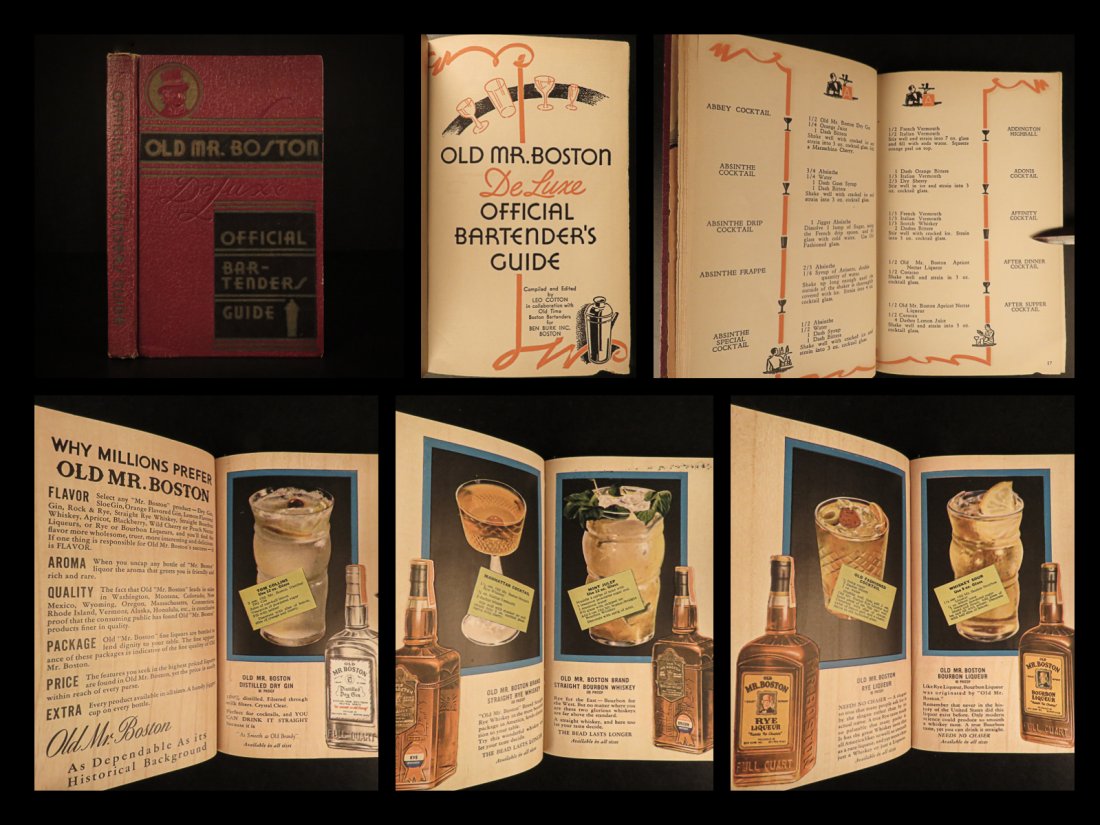 1936 Old Mr. Boston Bartender’s Guide Liquor Alcohol (1 of 10)