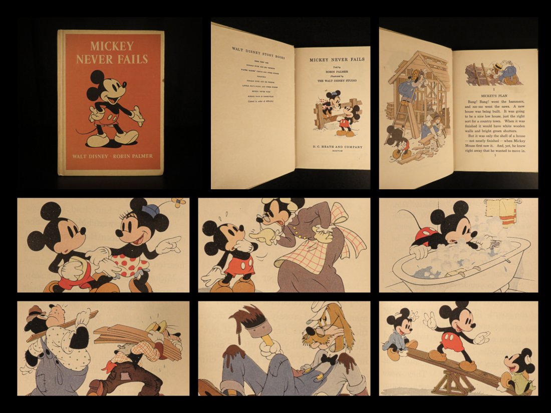 1939 1st ed Mickey Mouse Never Fails Walt DISNEY (1 of 10)