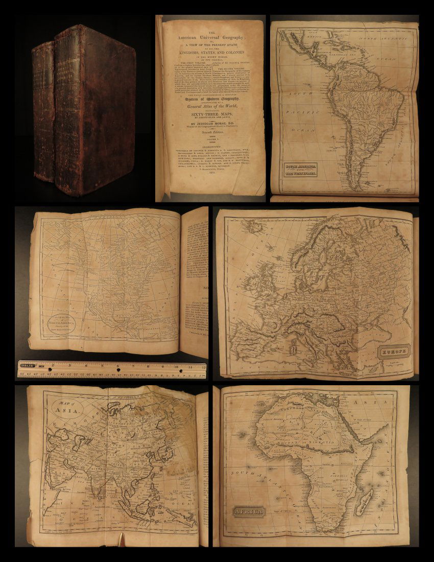 1819 RARE Jedidiah Morse MAPS American Geography US (1 of 10)