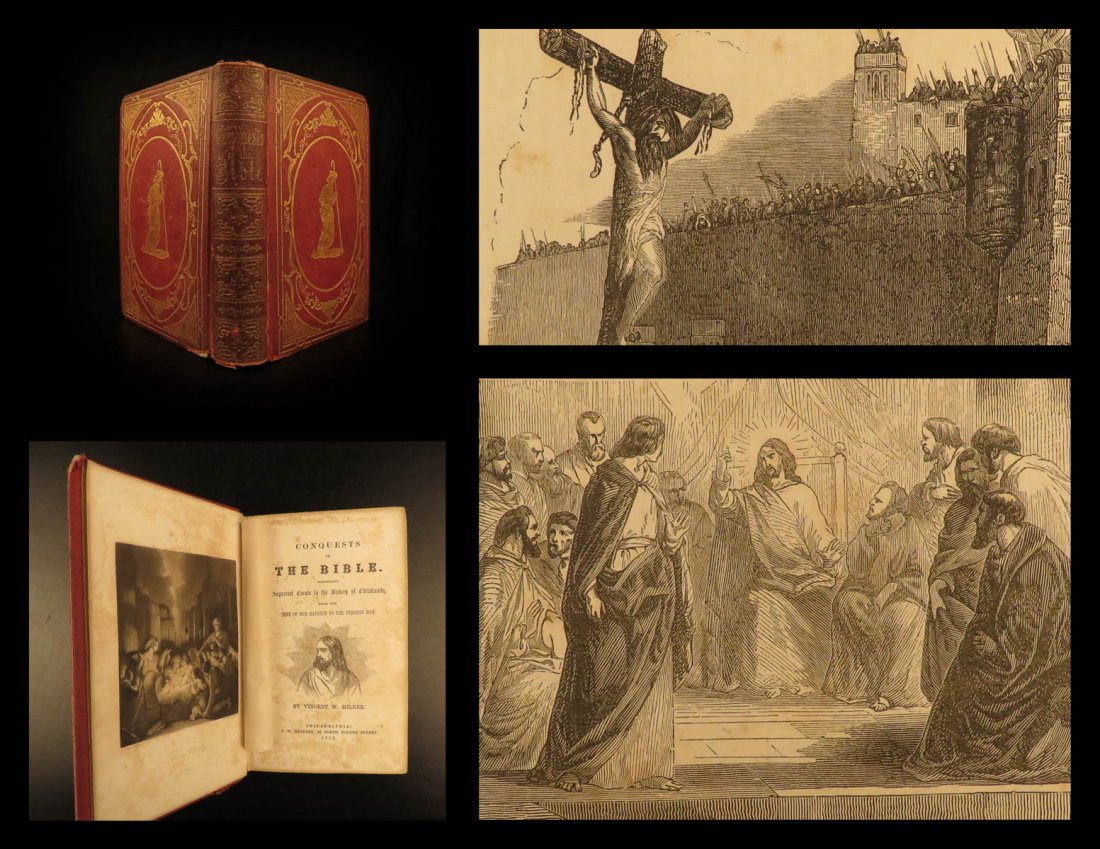 1852 Bible Conquests Milner Church History Jerusalem: 1852 Bible Conquests Milner Church History Jerusalem Martyr Protestant Crusade ‘Conquests of the Bible’ is a book on church history arguing that the presence of scripture leads to progress and hap