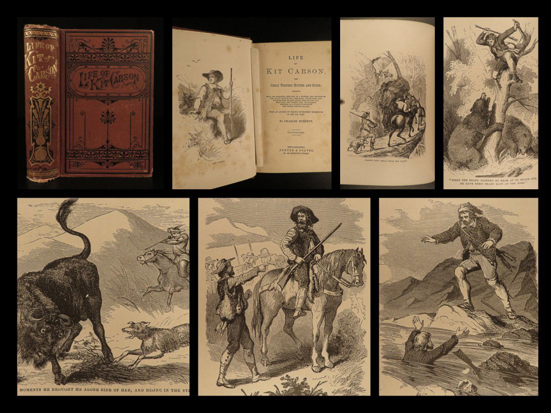 1869 1ed Life of Kit Carson American Expeditions (1 of 10)