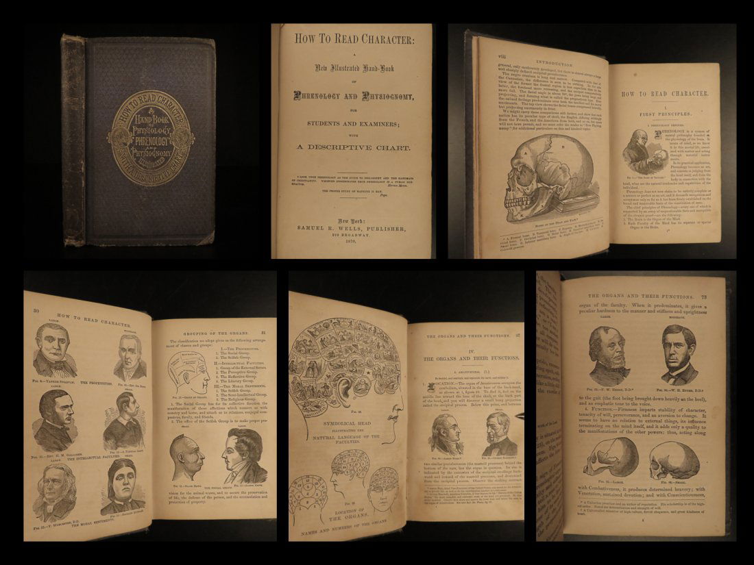 1870 Phrenology & Physiognomy Occult Pseudoscience (1 of 10)
