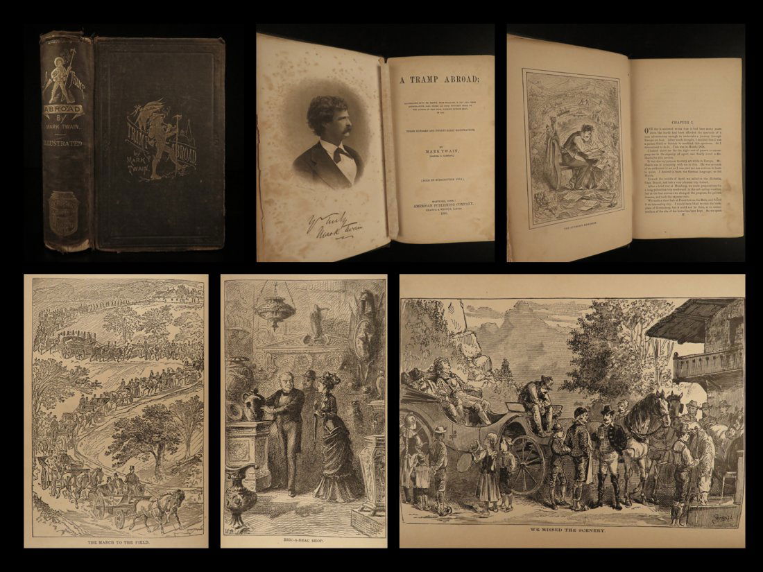 1880 1st Mark Twain A Tramp Abroad Travel Illustrated (1 of 10)