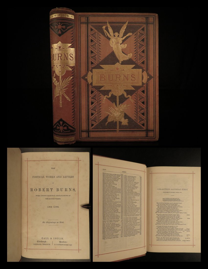 1880 Works of Robert BURNS Scottish Poetry & Scotland (1 of 10)
