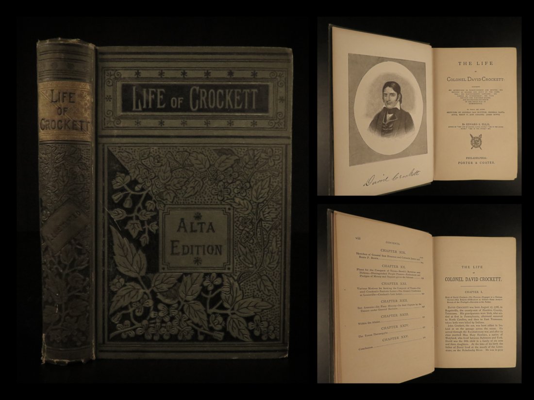 1884 Davy Crockett Texas Creek War Alamo Battle INDIANS (1 of 10)