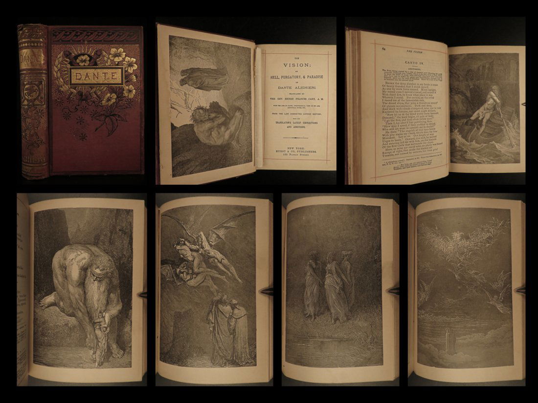 1884 DANTE Divine Comedy Illustrated Inferno Paradise (1 of 10)