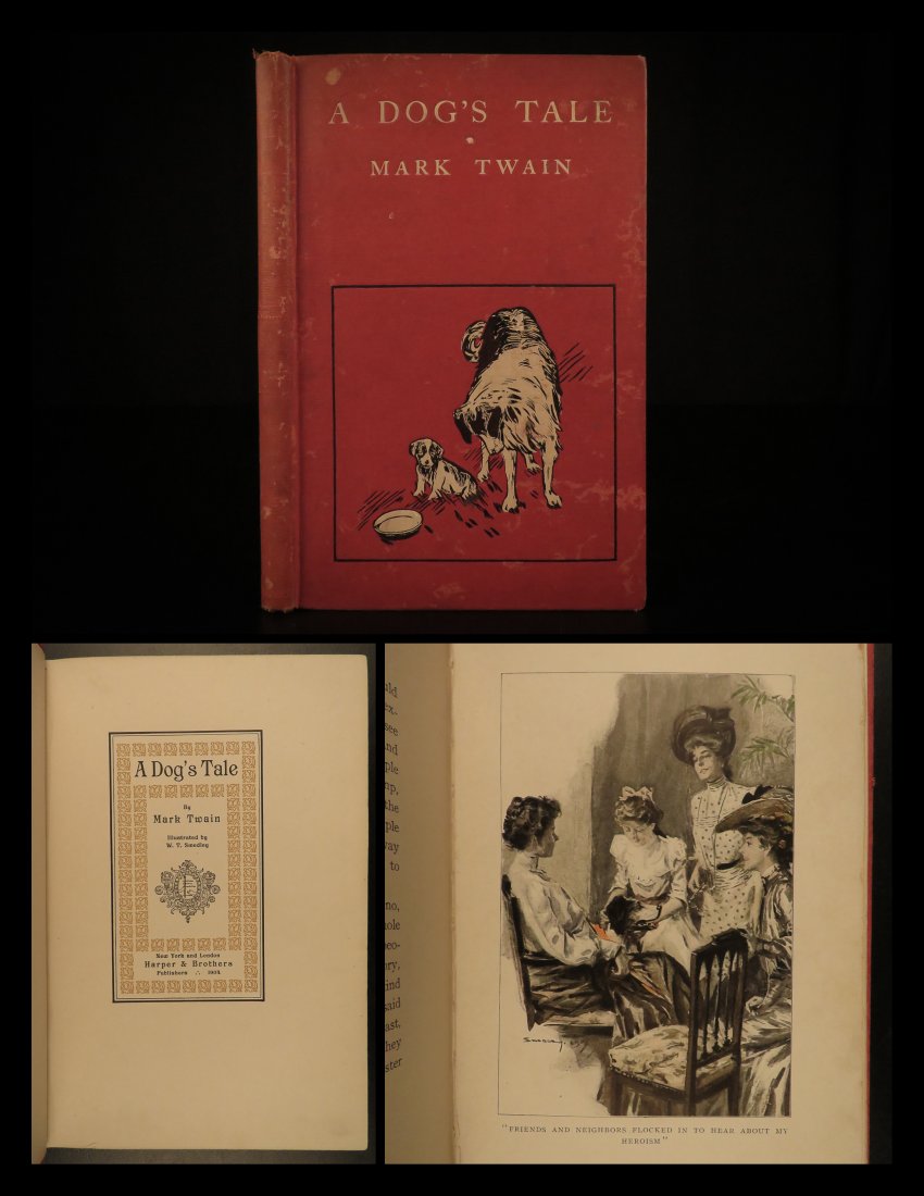 1904 1ed A Dogs Tale by Mark Twain Humor Puppies (1 of 10)