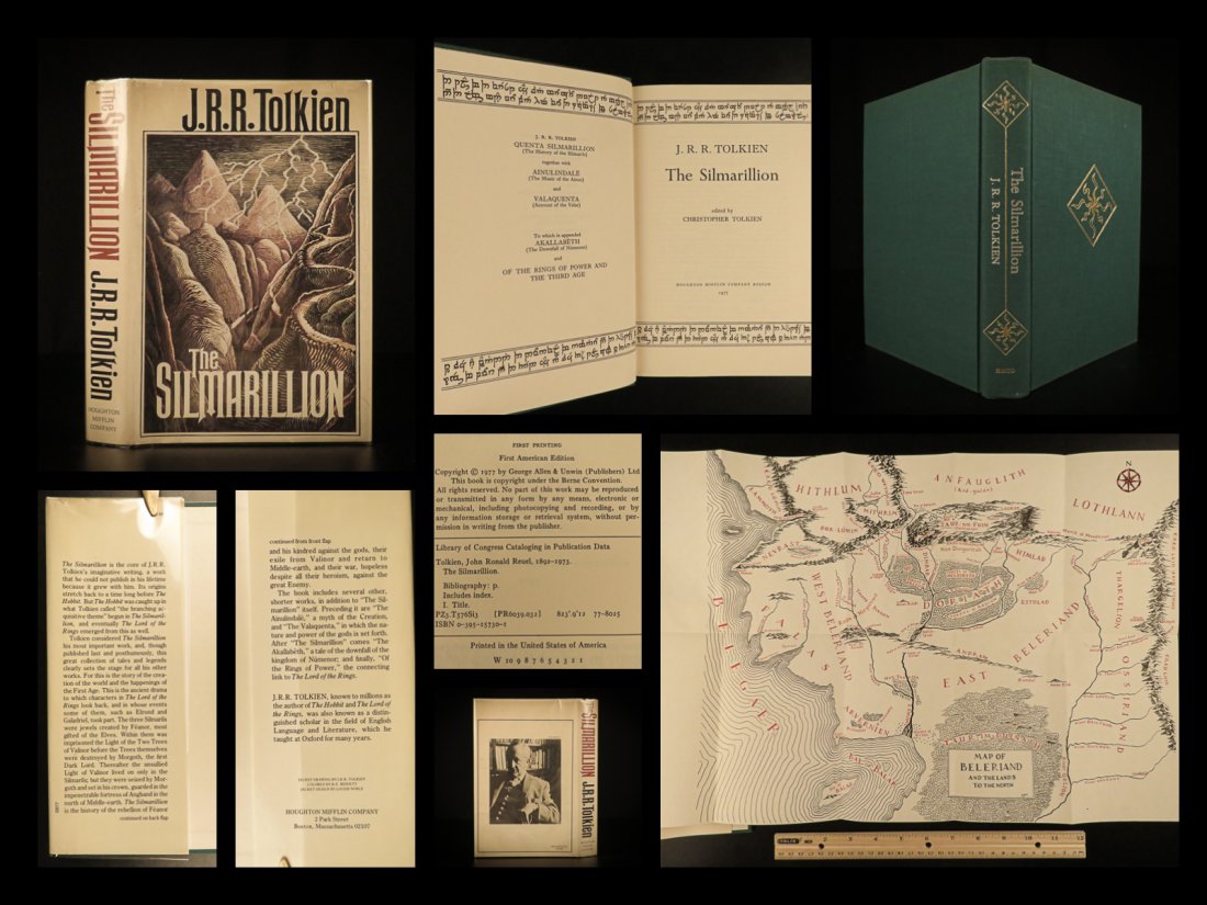 1977 1st ed JRR Tolkien Silmarillion Lord of the Rings (1 of 10)