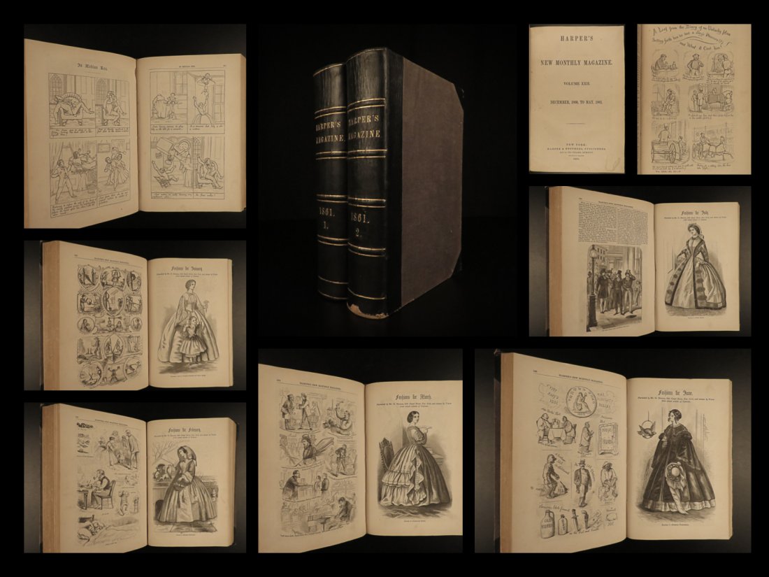 1861 CIVIL WAR Harpers Magazine Gorilla Hunting: 1861 CIVIL WAR Harpers Magazine Gorilla Hunting California Bouquet INDIANS Wars Harpers Magazine is a 19th-century monthly periodical of literature, politics, culture, finance, and the arts. Launched 
