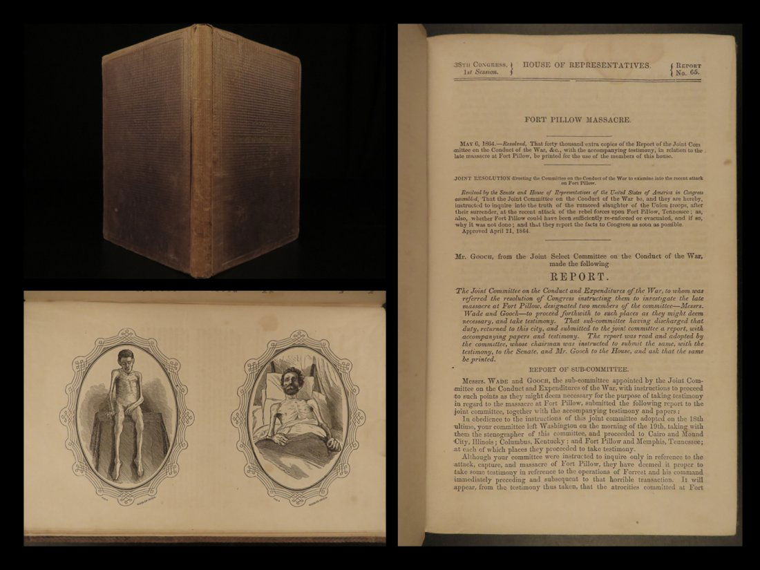 1864 CIVIL WAR 1ed Report on Fort Pillow Massacre (1 of 10)