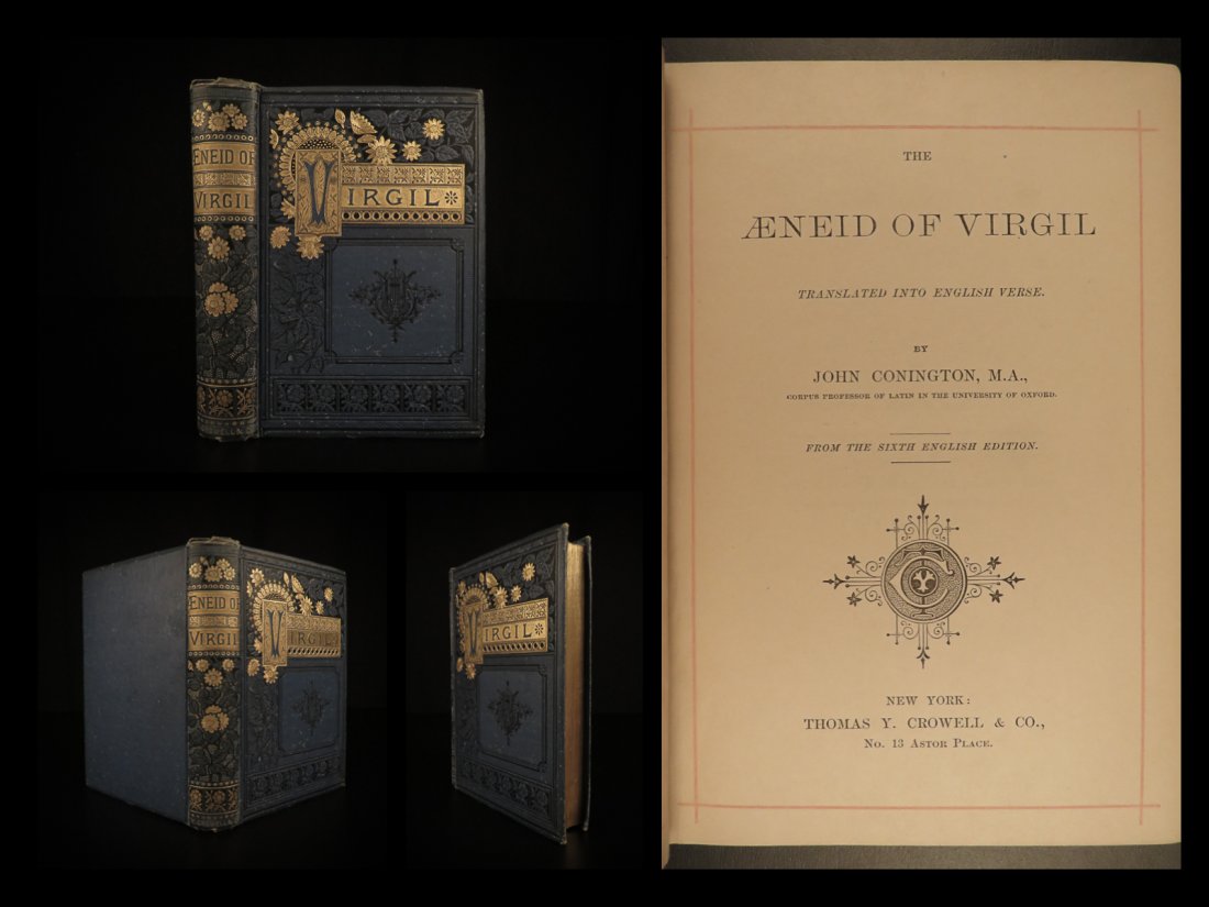 1880 VIRGIL Aeneid Roman Poetry Classical Literature: 1880 VIRGIL Aeneid Roman Poetry Classical Literature Mythology English Conington â€œIf I cannot move heaven, I will raise hell.” â€• Virgil, The Aeneid A beautiful, charming example of 