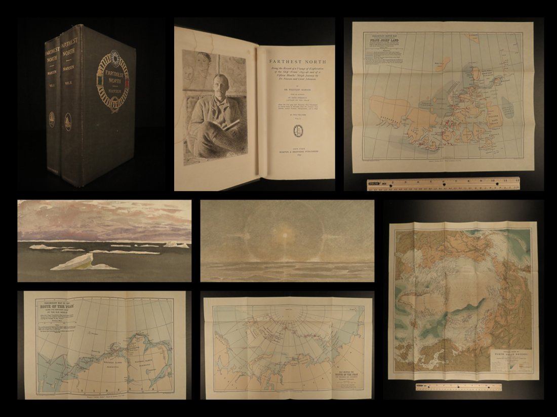 1897 1ed Farthest North ARCTIC Nansen Polar Eskimo (1 of 10)