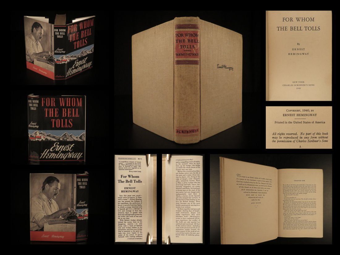 1940 Ernest Hemingway 1st ed For Whom the Bell Tolls (1 of 11)