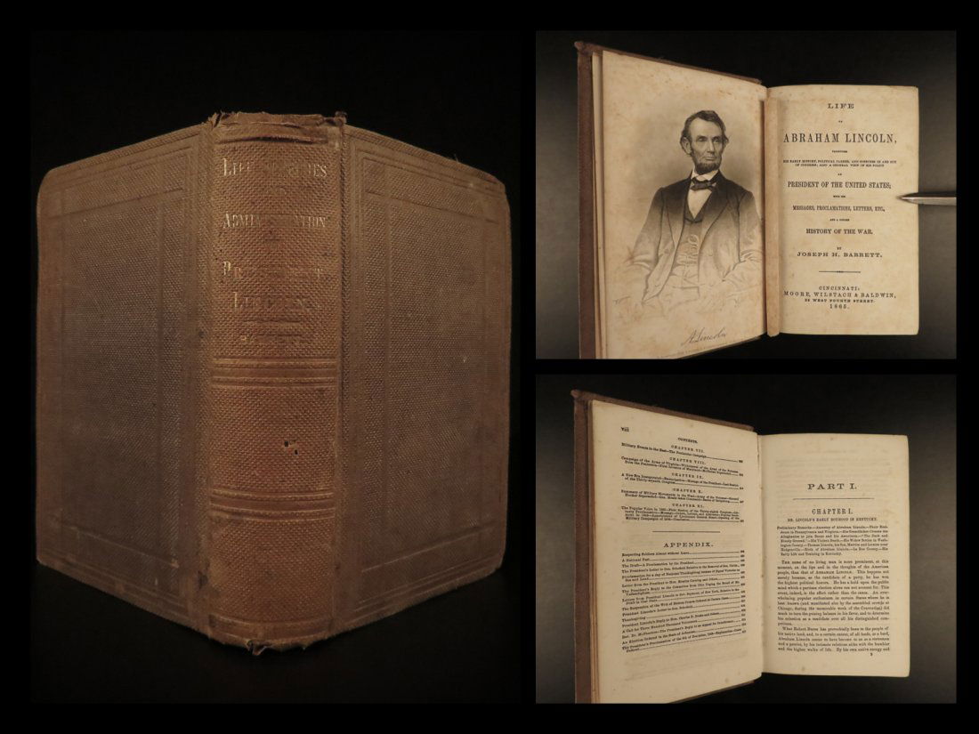 1865 1st ed Life of Abraham Lincoln SLAVERY Civil War (1 of 10)