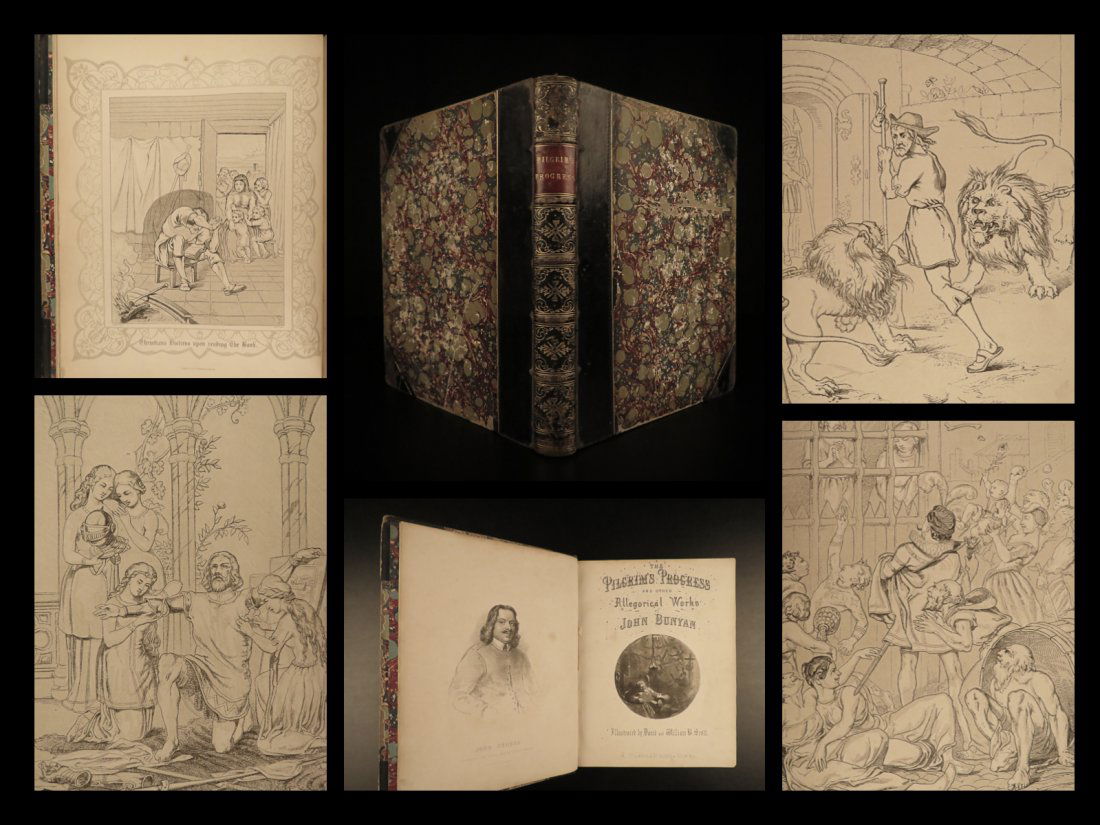 1868 Pilgrims Progress John Bunyan BEAUTIFUL (1 of 10)