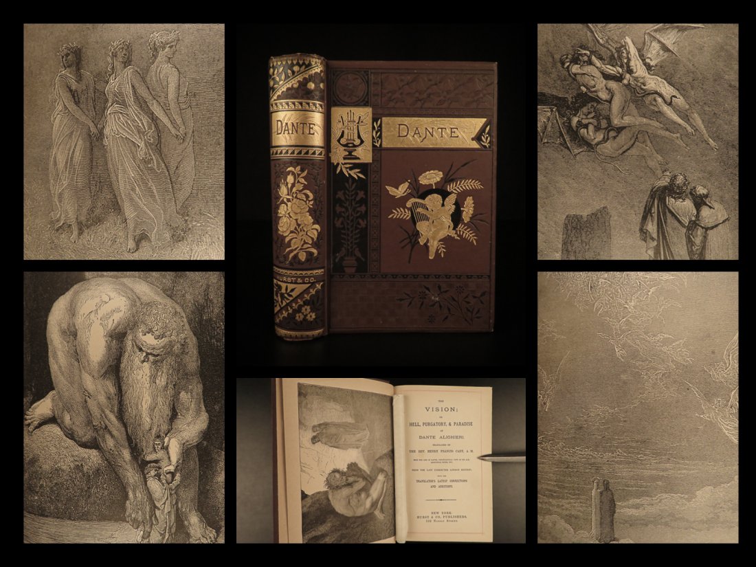 1884 DANTE Divine Comedy Illustrated Inferno Paradise (1 of 10)