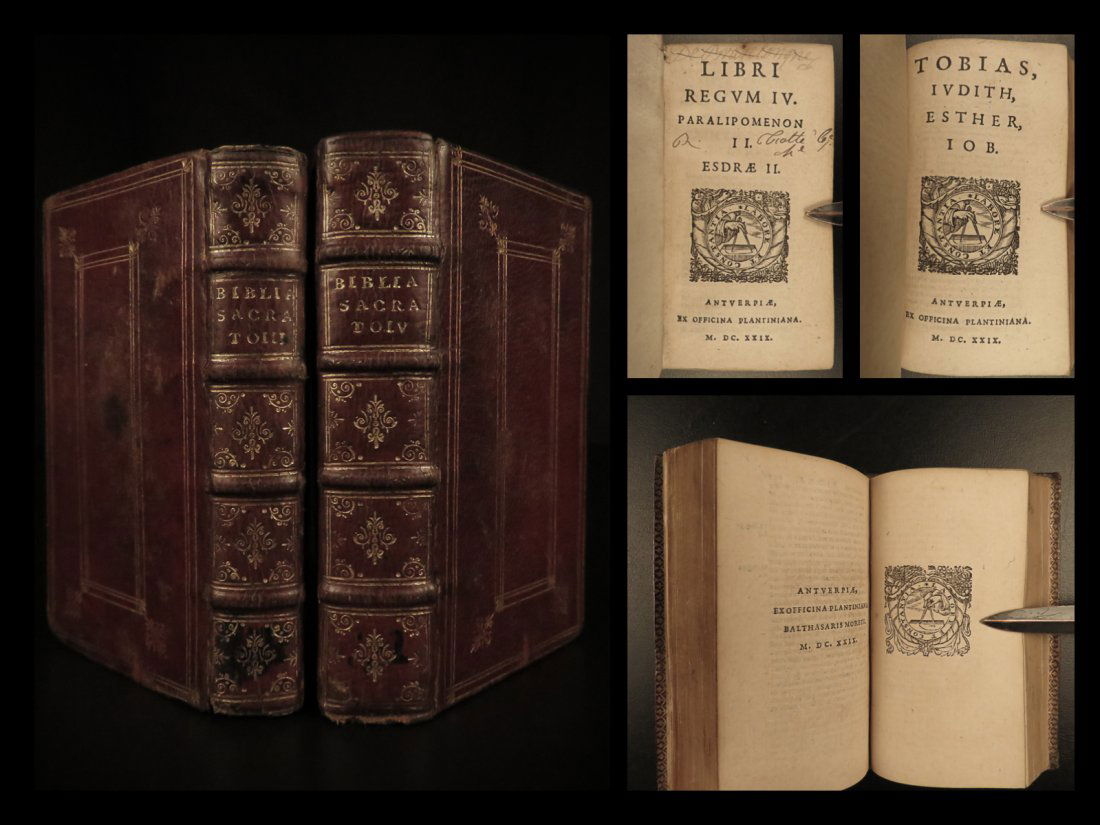 1629 RARE Biblia Sacra Vulgate BIBLE Latin (1 of 10)