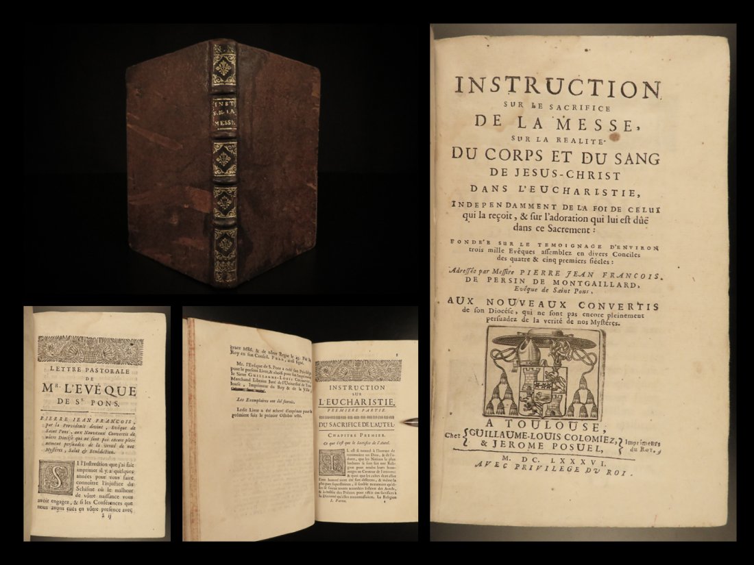 1686 Catholic Mass Eucharist Lords Supper Montgaillard: 1686 Catholic Mass Eucharist Lords Supper Montgaillard Saint Pons de Thomieres Pierre Jean de Montgaillard was a 17th-century French bishop of Saint Pons de ThomiÃ¨res. While not as well-known as ot