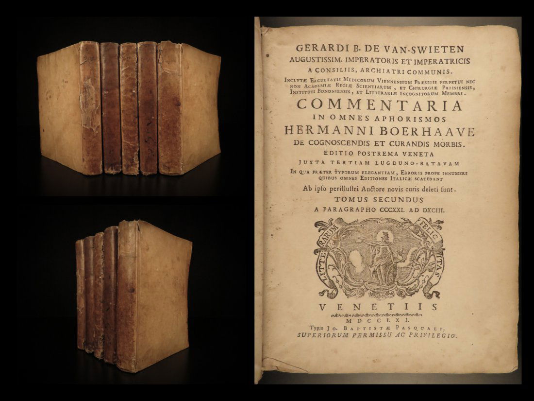 1761 Medicine & Surgery of Dutch Herman Boerhaave (1 of 10)