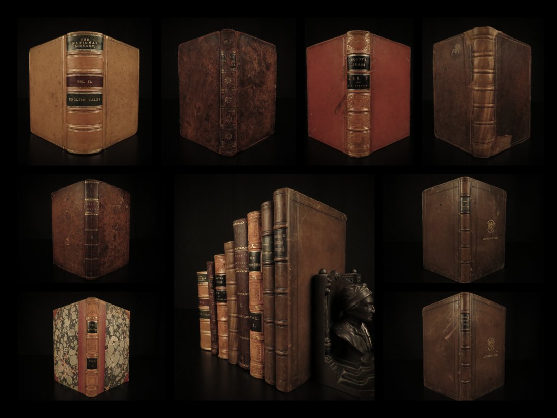 1772 Lot of 8 Leather Books Young Man Companion (1 of 10)