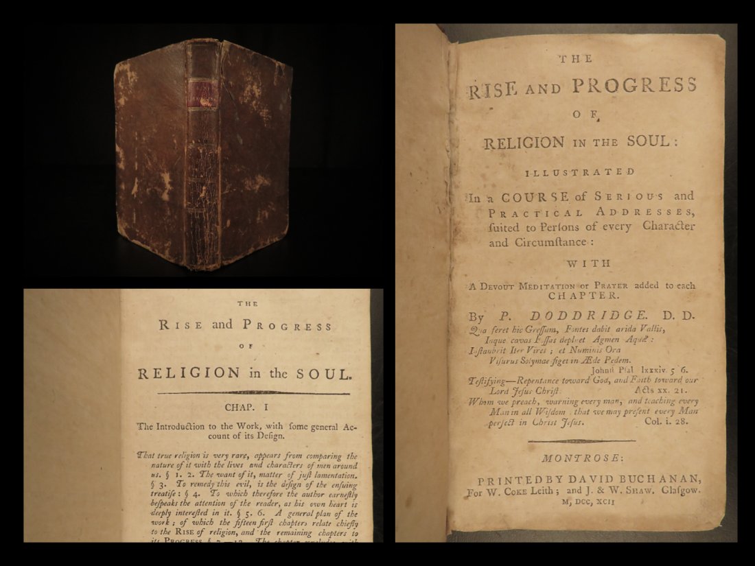 1792 Rise and Progress Anglican Philip Doddridge: 1792 Rise and Progress Anglican Philip Doddridge Baptist Spurgeon Influence Philip Doddridge was an 18th-century English Protestant best-known for his nonconformist views of theology. One of his most 