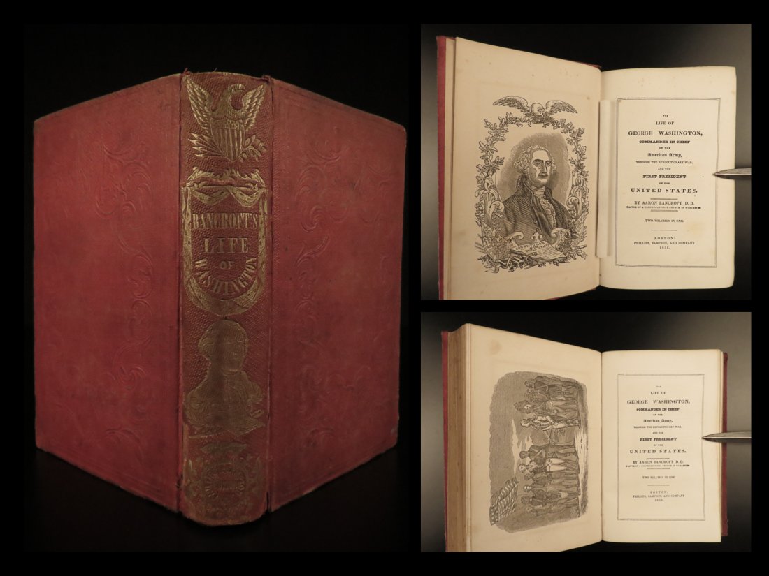 1856 Life of George Washington by Bancroft American (1 of 10)