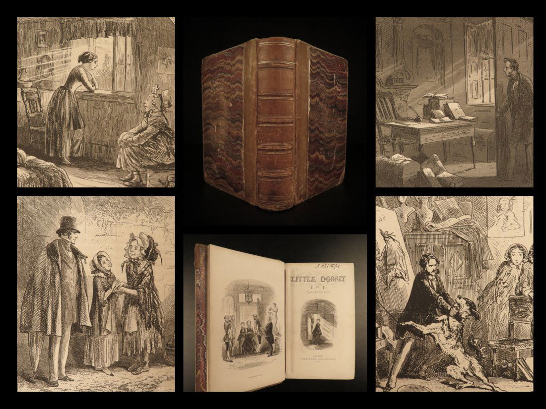 1857 Charles Dickens 1st ed 1st printing LITTLE DORRIT (1 of 10)