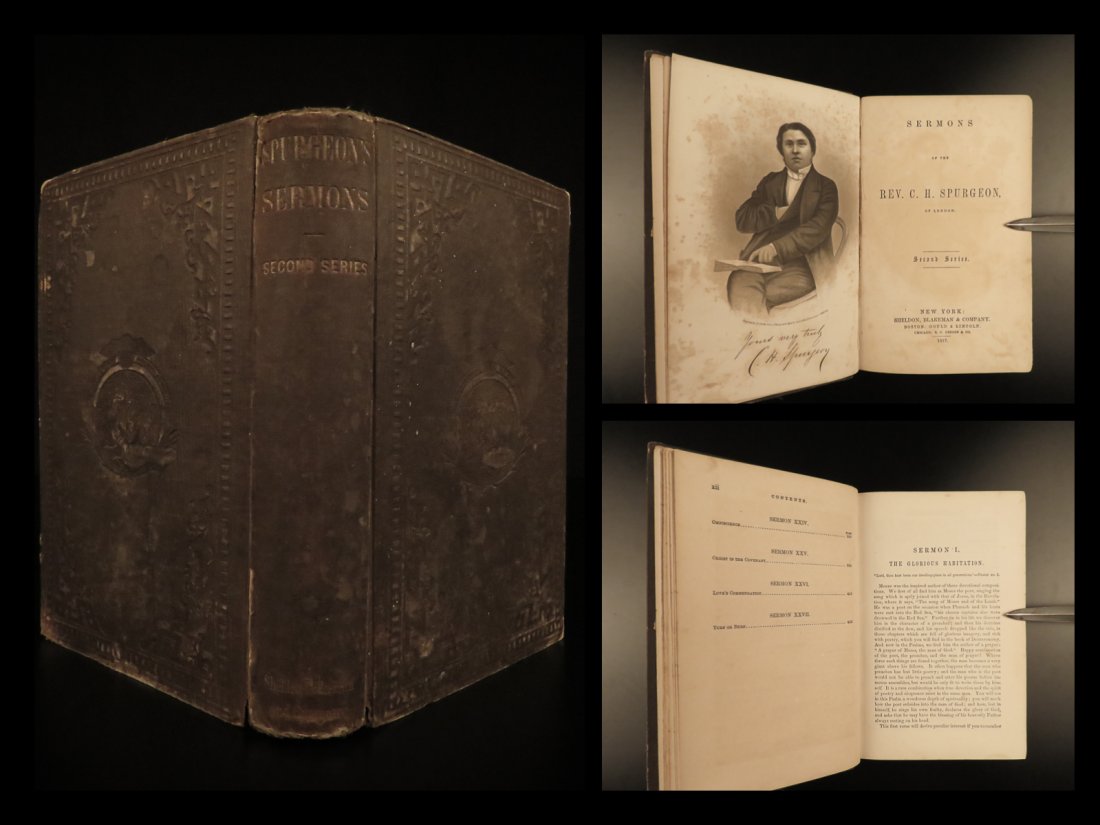 1857 EARLY Sermons of Charles SPURGEON Puritan Devotion: 1857 EARLY Sermons of Charles SPURGEON Puritan Devotional Baptist Preaching A rare, mid-19th-century collection of sermons of Charles H Spurgeon. Spurgeon was known for his sermons and devotionals des