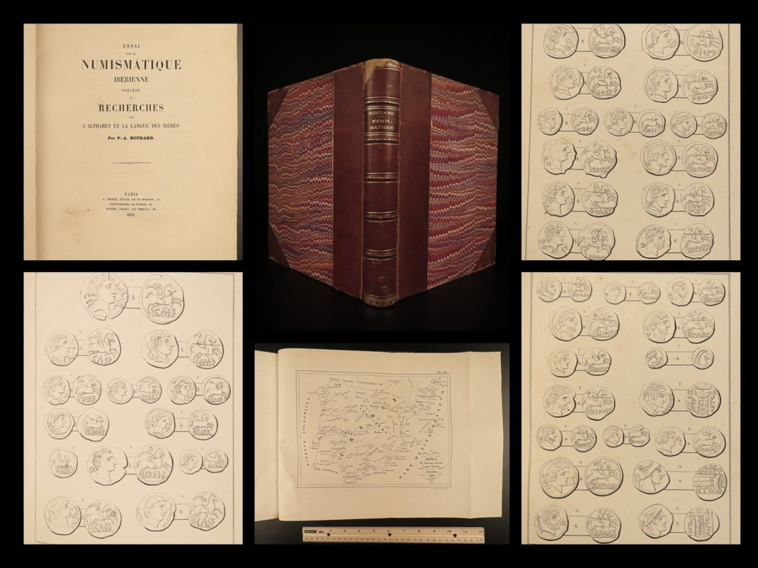 1859 COINS 1ed Iberian Numismatics & Language SPAIN: 1859 COINS 1ed Iberian Numismatics & Language SPAIN Spanish Medals Illustrated An interesting 19th-century study on Iberian numismatics and language by Andre Boudard. The Iberian language was an ancie