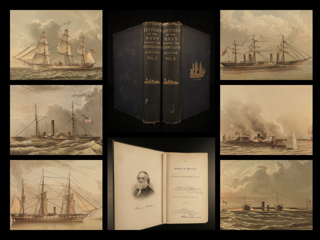 1870 US NAVY During Rebellion Civil War Union Warships (1 of 10)