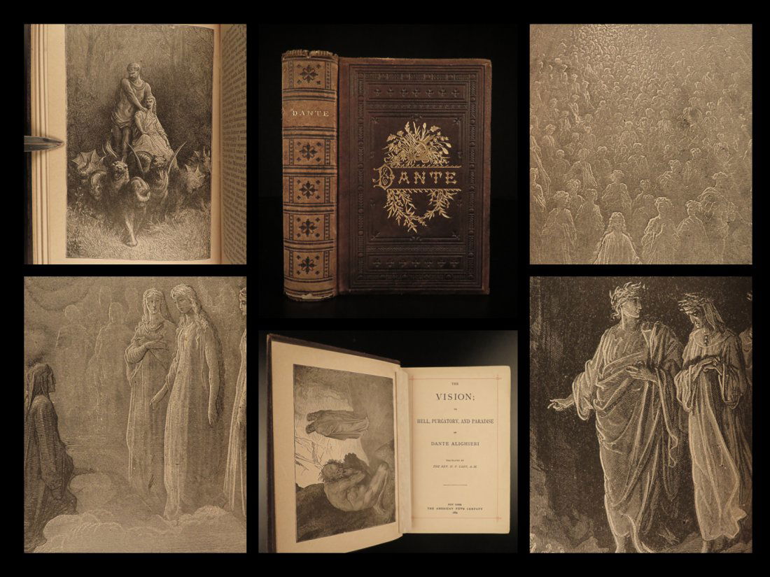1882 DANTE Divine Comedy Illustrated Inferno Paradise (1 of 10)