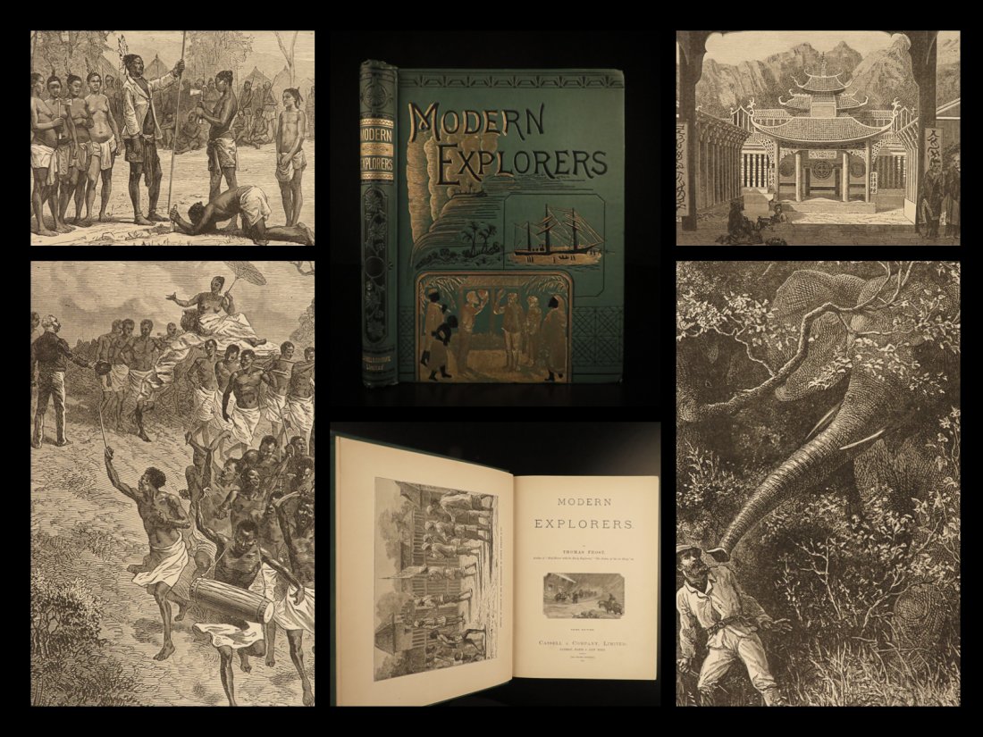 1883 VOYAGES Modern Explorers Africa Asia SLAVERY: 1883 VOYAGES Modern Explorers Africa Asia SLAVERY Livingstone Peru India China Thomas Frosts â€œModern Explorers” is a late 19th-century history of world travelers and reports of their disco